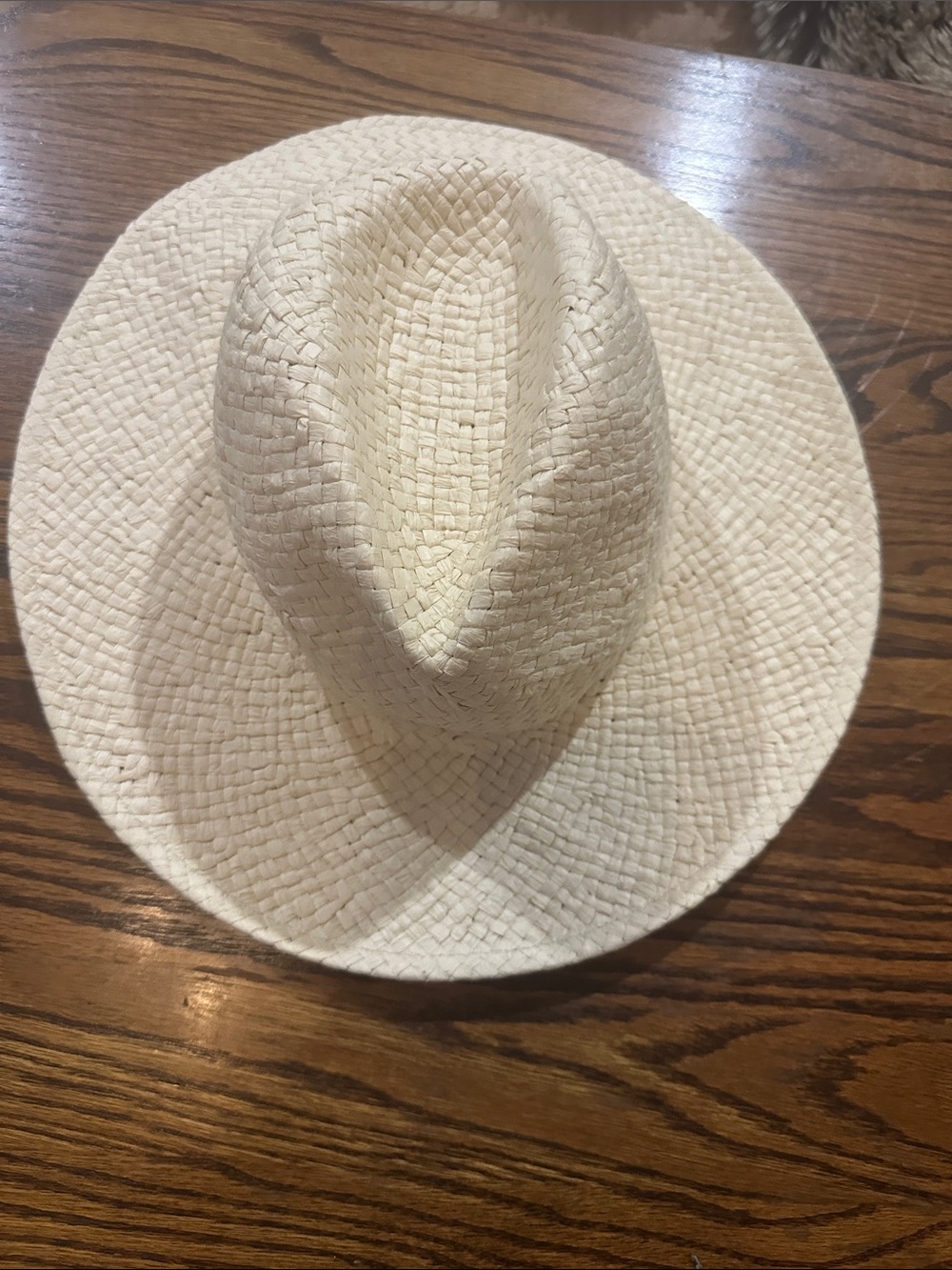 Madewell Cream Straw Fedora Hat